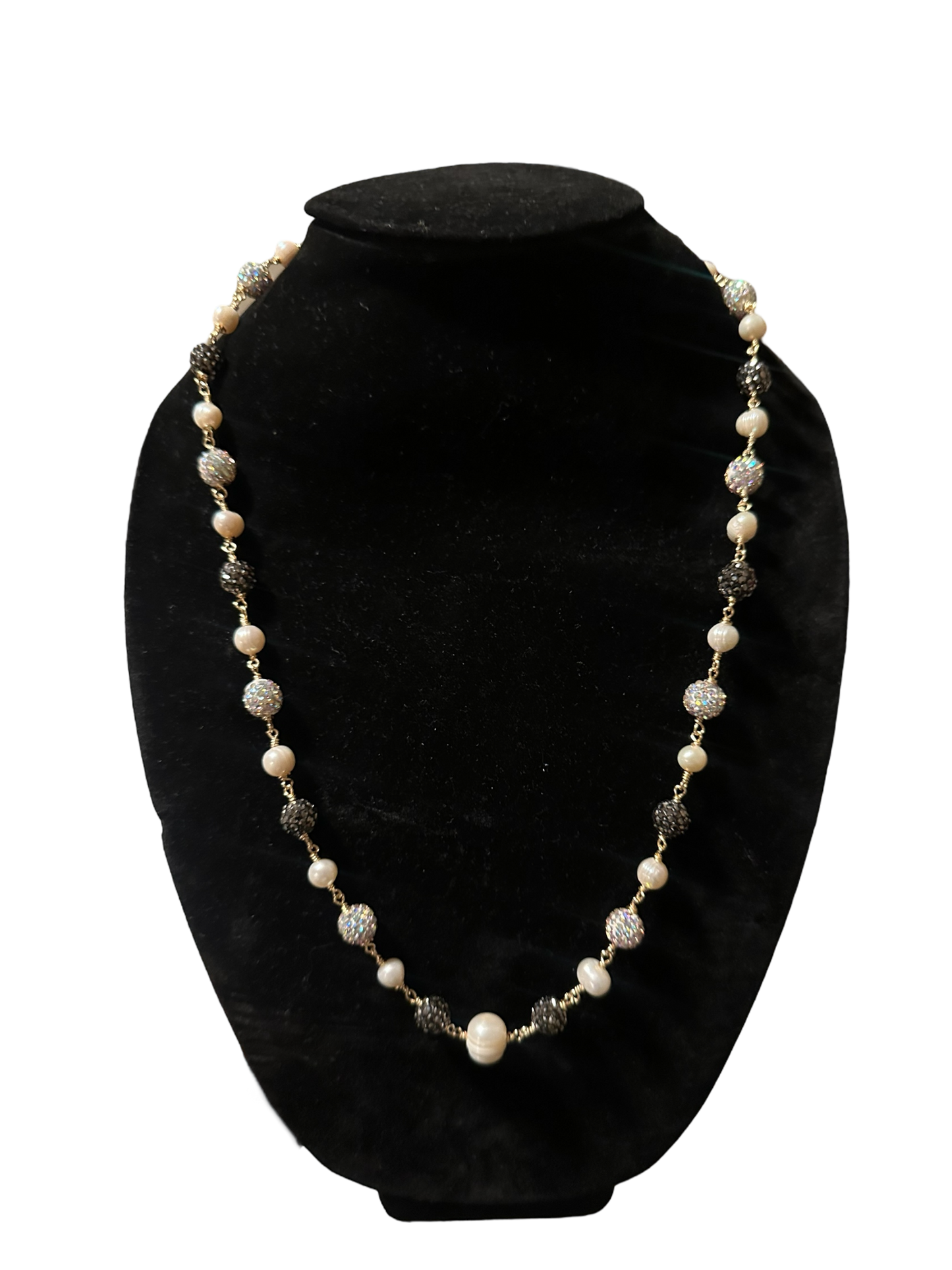 Real fresh water pearls  b&w polly